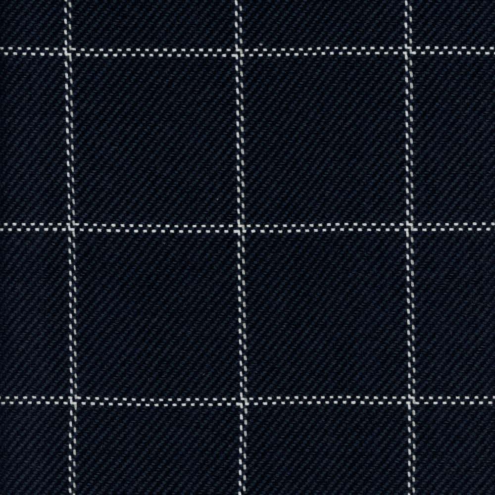Frazier Navy by Roth & Tompkins Fabric - 100% Cotton - India - 15,001-30,000 double rubs - V: 3"  H: 3" - 54" - Fabric Carolina -