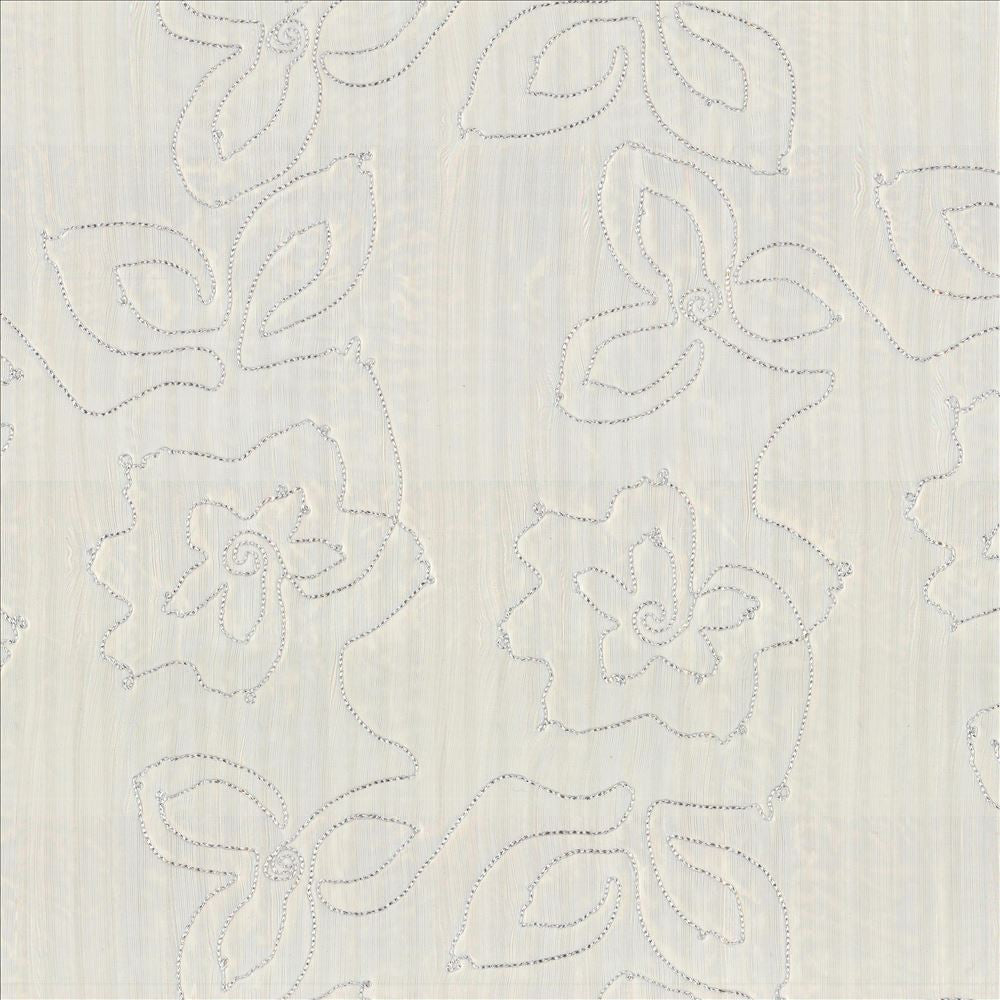 Garden Delight Sterling by Kasmir Designer Fabric See sample 100% Polyester
Embroidery
100% Polyester
 CHINA Not Tested </p><p>Repeat: Horizontal: 18 4/8 inches and Vertical: 17 inches 91 - Swanky Fabrics -
