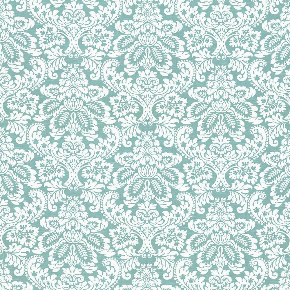 Gavroche Turquoise by Kasmir Designer Fabric 5065 100% Cotton
 USA 15,000 Wyzenbeek Double Rubs </p><p>Repeat: Horizontal: 27 inches and Vertical: 25 2/8 inches 54 - Swanky Fabrics -