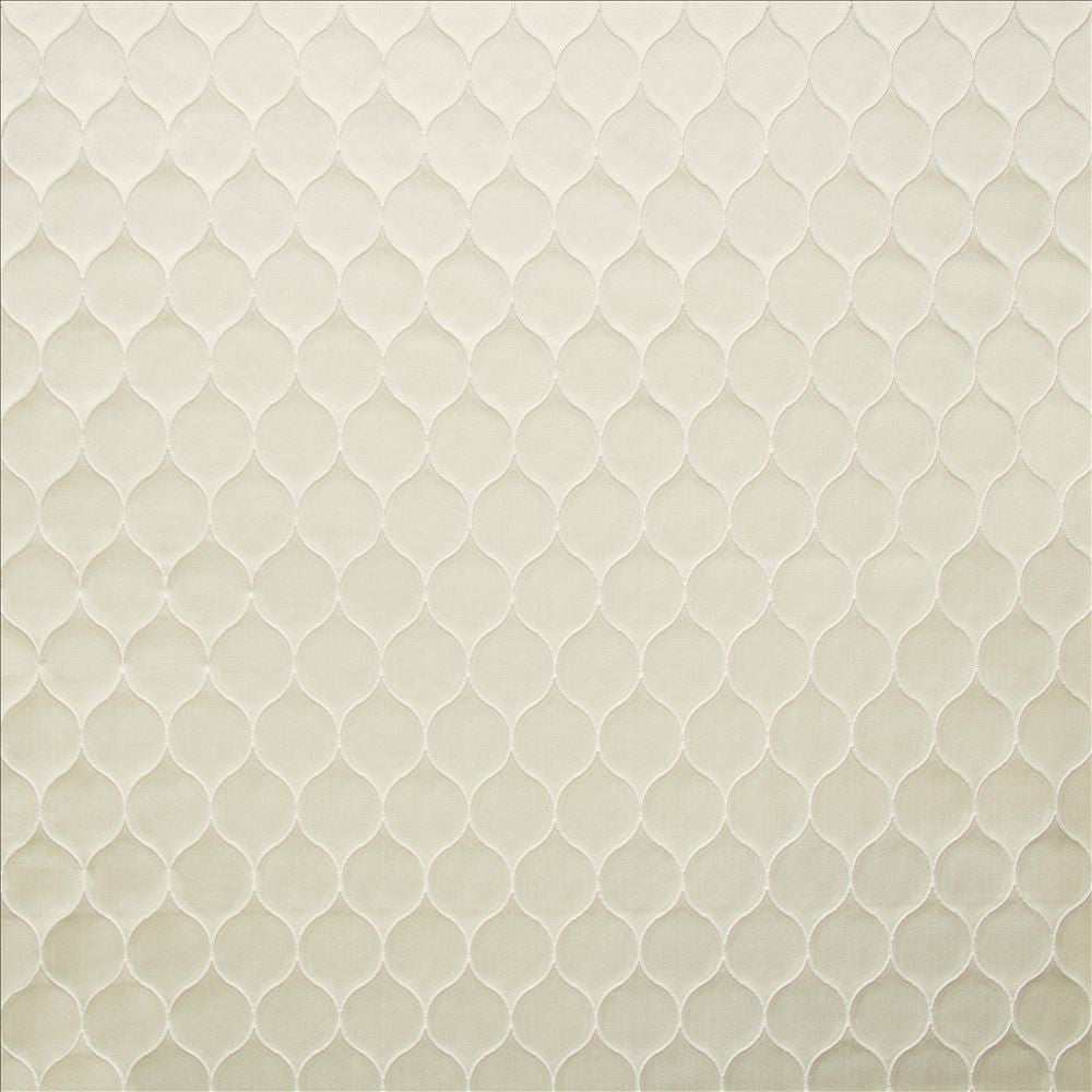 Glensheen White  by Kasmir Designer Fabric 5147 100% Polyester
 INDIA Not Tested Horizontal: 1 1/8 inches and Vertical: 2 inches 54  - Swanky Fabrics -