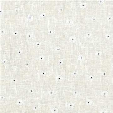 Glitz Eggshell by Kasmir Designer Fabric 1443 100% Linen Embroidery Contents 100% Viscose CHINA Not Tested H: 10 6/8 inches, V: 11 6/8 inches 57 - Swanky Fabrics - Kasmir