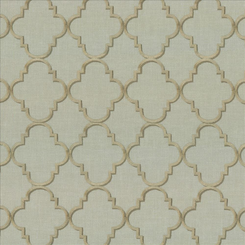 Goodean Mineral  by Kasmir Designer Fabric 1441 100% Polyester
Embroidery
100% Rayon
 INDIA 30,000 Wyzenbeek Double Rubs Horizontal: 4 inches and Vertical: 4 4/8 inches 52  - Swanky Fabrics -