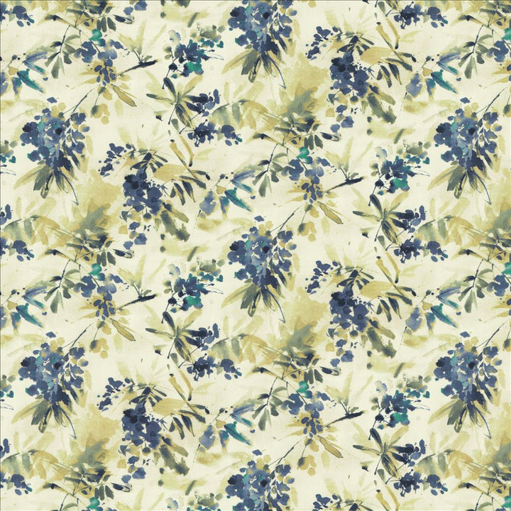 Graceful Bloom Blue by Kasmir Designer Fabric 1453 100% Cotton
 INDIA </p><p>Repeat: Horizontal: 27 inches and Vertical: 16 inches 54 - Swanky Fabrics -