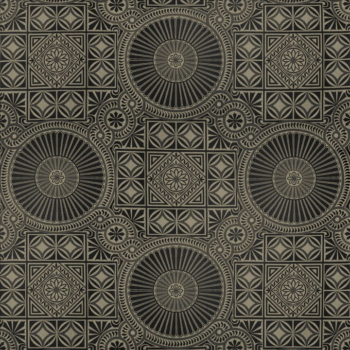 Grande Mosaic Jet by Kasmir Designer Fabric 5118 100% Polyester
 USA </p><p>Repeat: Horizontal: 29 2/8 inches and Vertical: 30 inches 53 - Swanky Fabrics -