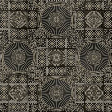 Grande Mosaic Jet by Kasmir Designer Fabric 5118 100% Polyester USA 30,000 Wyzenbeek Double Rubs H: 29 2/8 inches, V: 30 inches 58 - Swanky Fabrics - Kasmir