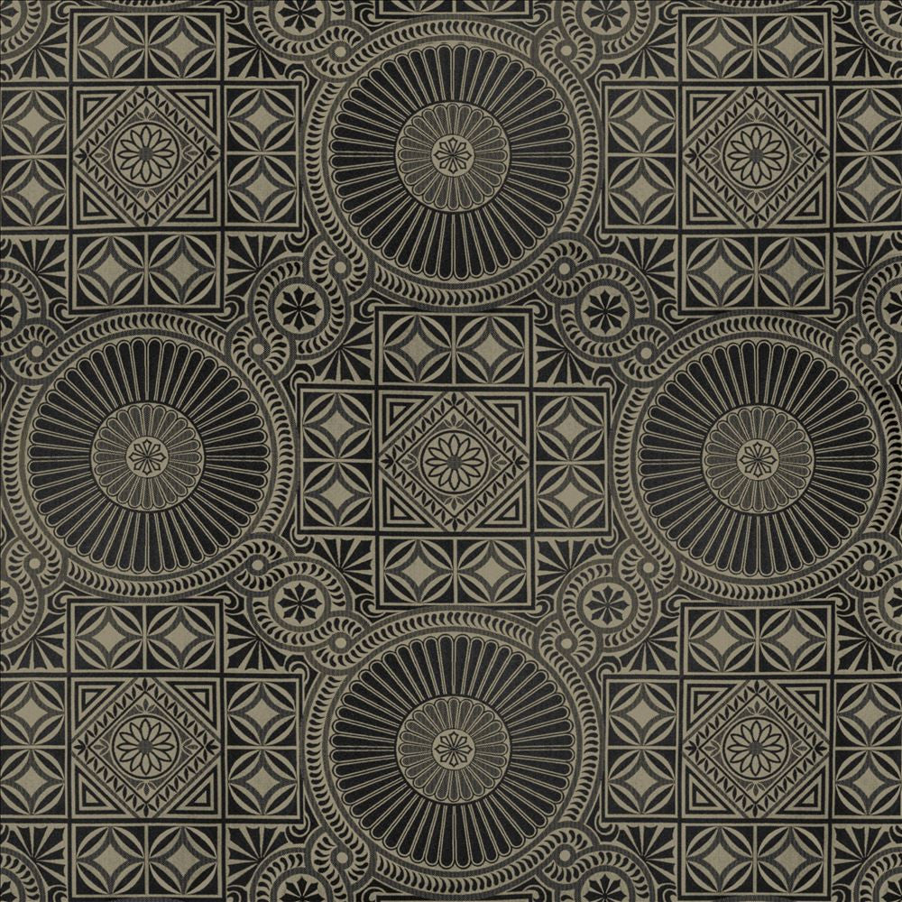 Grande Mosaic Jet by Kasmir Designer Fabric 5118 100% Polyester
 USA </p><p>Repeat: Horizontal: 29 2/8 inches and Vertical: 30 inches 53 - Swanky Fabrics -