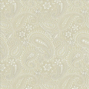 Graphic Paisley White by Kasmir Designer Fabric