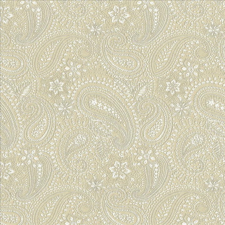 Graphic Paisley White by Kasmir Designer Fabric 1451 90% Cotton
10% Polyester
 FRANCE </p><p>Repeat: Horizontal: 17 7/8 inches and Vertical: 24 inches 61 - Swanky Fabrics -