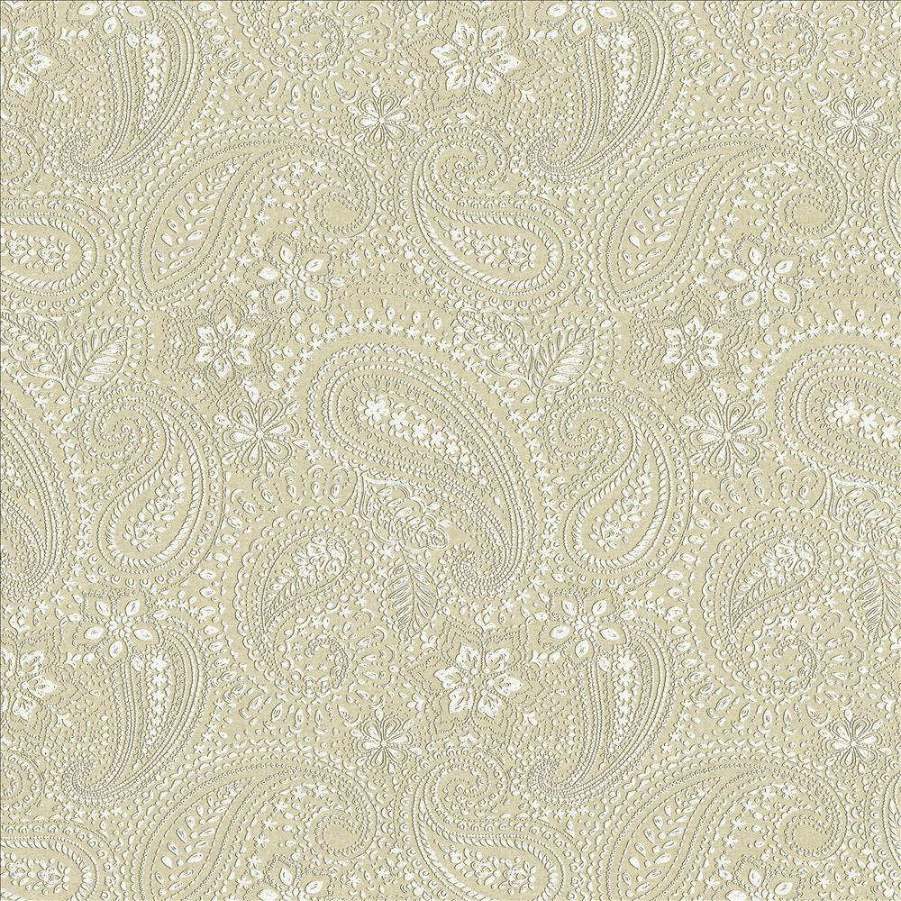 Graphic Paisley White by Kasmir Designer Fabric 1451 90% Cotton
10% Polyester
 FRANCE 24,000 Martindale Cycles </p><p>Repeat: Horizontal: 17 7/8 inches and Vertical: 24 inches 53 - Swanky Fabrics -