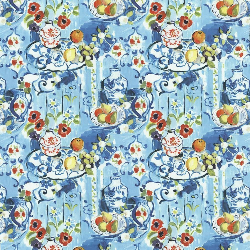 Henri Tableau Multi by Kasmir Designer Fabric 1436 100% Cotton
 ITALY </p><p>Repeat: Horizontal: 27 inches and Vertical: 22 inches 57 - 58 - Swanky Fabrics -