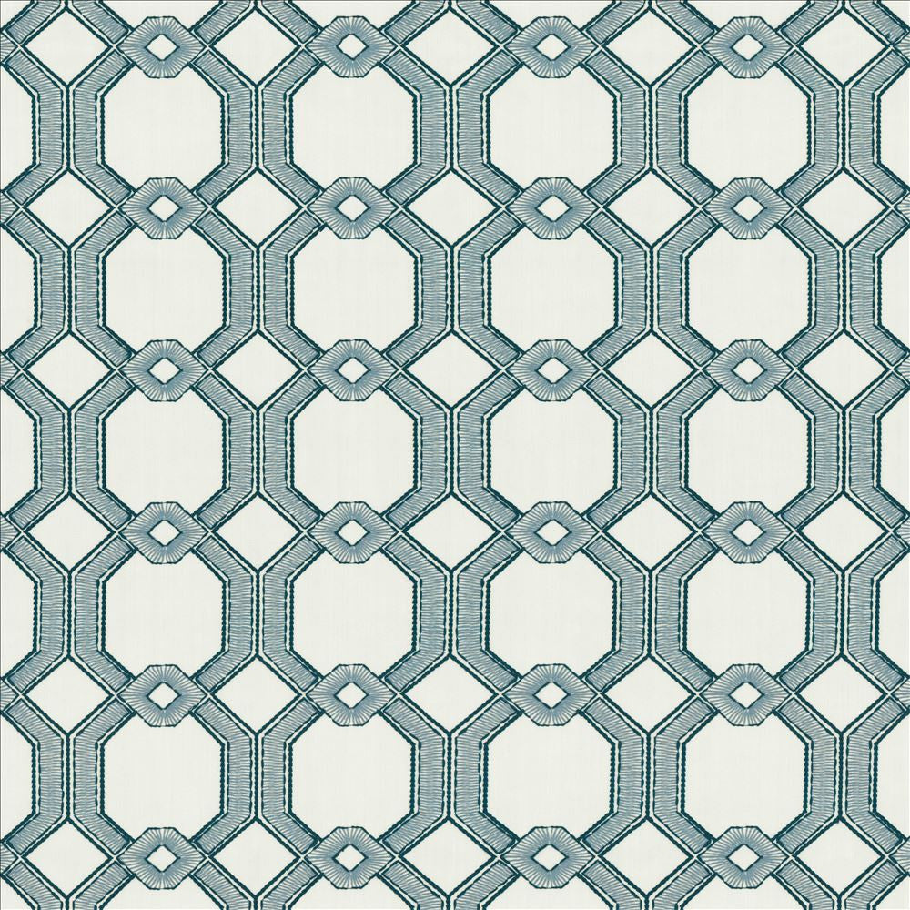 High Line Delft  by Kasmir Designer Fabric 1454 100% Polyester
 INDIA Not Tested Horizontal: 6 6/8 inches and Vertical: 6 4/8 inches 54  - Swanky Fabrics -