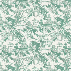 Himari Toile Seafoam by Kasmir Designer Fabric
