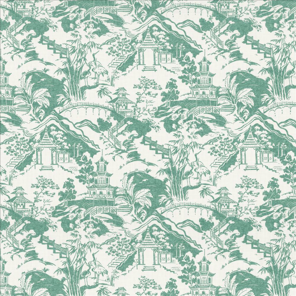 Himari Toile Seafoam by Kasmir Designer Fabric See sample 100% Cotton
 SPAIN 30,000 Wyzenbeek Double Rubs </p><p>Repeat: Horizontal: 27 inches and Vertical: 27 inches 54 - Swanky Fabrics -