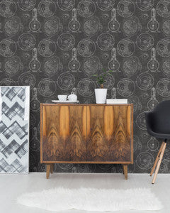 Mind The Gap Wallpaper HORLOGERIE Anthracite Premium Wallpaper (WP20043)