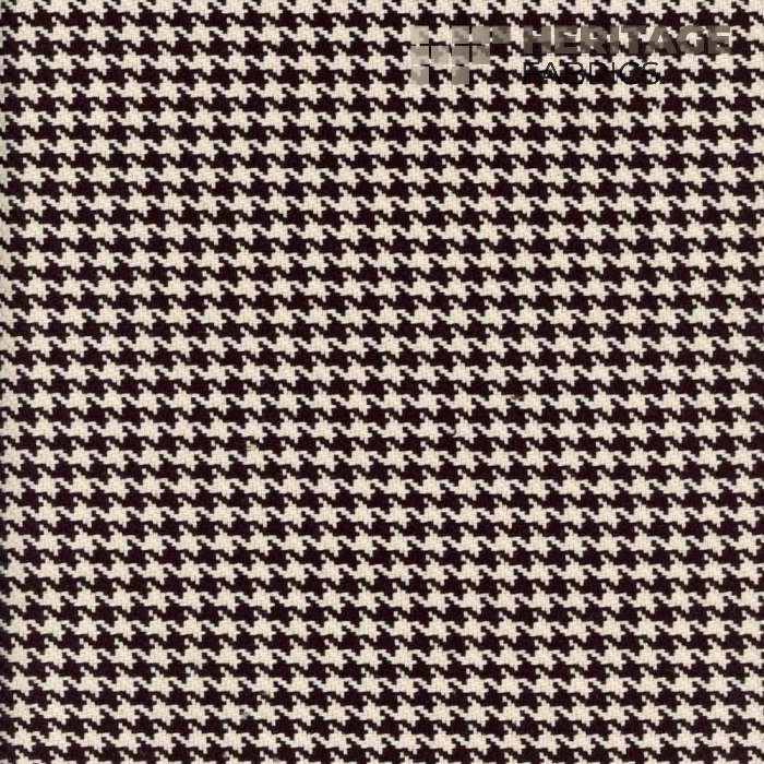 Houndstooth Black /Antique White by Heritage Designer Fabric - 100% Cotton India 20,000 Horizontal: 0.375" and Vertical: 0.375" 54" - Swanky Fabrics -