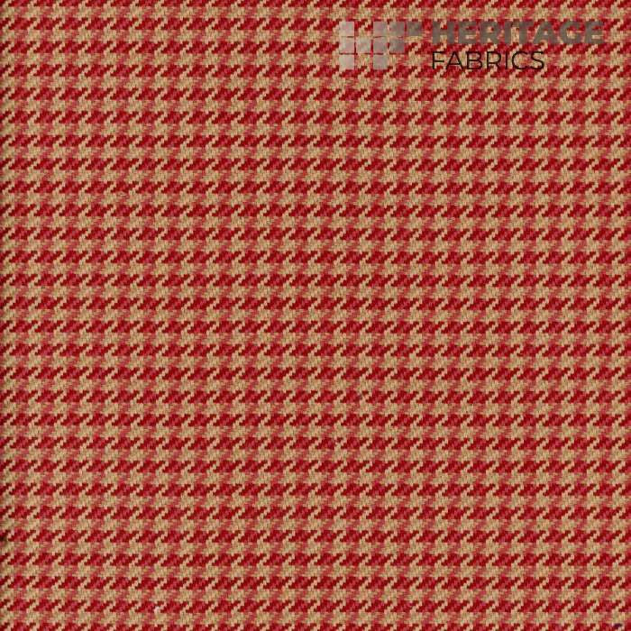Houndstooth Brick by Heritage Designer Fabric - 100% Cotton India 20,000 Horizontal: 0.375" and Vertical: 0.375" 54" - Swanky Fabrics -