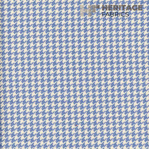 Houndstooth Cornflower by Roth & Tompkins Designer Fabric
