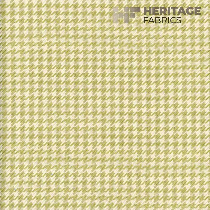 Houndstooth Honeydew by Heritage Designer Fabric - 100% Cotton India 20,000 Horizontal: 0.375" and Vertical: 0.375" 54" - Swanky Fabrics -