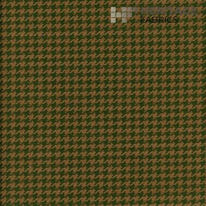 Houndstooth Olive by Heritage Designer Fabric - 100% Cotton India 20,000 Horizontal: 0.375" and Vertical: 0.375" 54" - Swanky Fabrics -