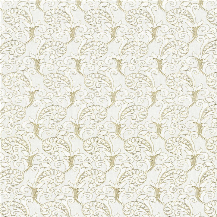 Huntshire Off White by Kasmir Designer Fabric 1443 80% Polyester 20% Viscose Embroidery 100% Polyester INDIA Not Tested Horizontal: 5 4/8 inches and Vertical: 9 4/8 inches 55 - Swanky Fabrics -
