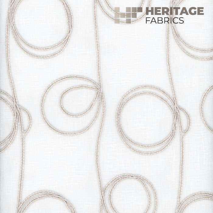 Ibiza Mink by Heritage Designer Fabric - 42% Polyester 49% Viscose 9% Cotton India Horizontal: 6.5" and Vertical: 8.25" 54" - Swanky Fabrics -