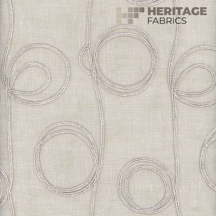 Ibiza Mushroom by Heritage Designer Fabric - 42% Polyester 49% Viscose 9% Cotton India Horizontal: 6.5" and Vertical: 8.25" 54" - Swanky Fabrics -