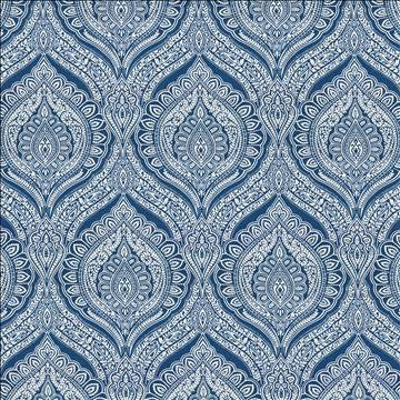 Impromptu Cobalt by Kasmir Designer Fabric 5115 100% Cotton SPAIN 100,000 Wyzenbeek Double Rubs H: 13 4/8 inches, V: 27 inches 54 - 55 - Swanky Fabrics - Kasmir