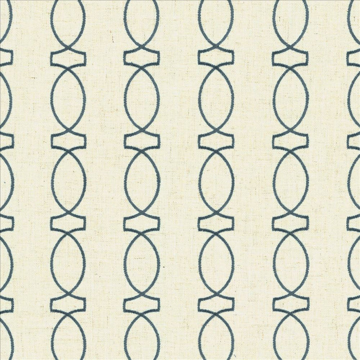 In Order Lake by Kasmir Designer Fabric See sample 85% Polyester
11% Rayon
4% Linen
 CHINA 80,000 Wyzenbeek Double Rubs </p><p>Repeat: Horizontal: 3 4/8 inches and Vertical: 4 inches 53 - Swanky Fabrics -