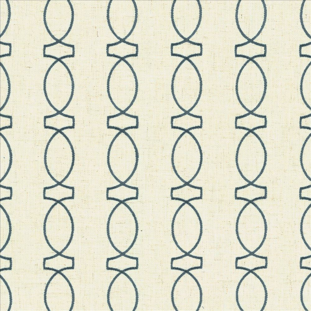 In Order Lake by Kasmir Designer Fabric 5143 85% Polyester
11% Rayon
4% Linen
 CHINA 80,000 Wyzenbeek Double Rubs </p><p>Repeat: Horizontal: 3 4/8 inches and Vertical: 4 inches 53 - Swanky Fabrics -