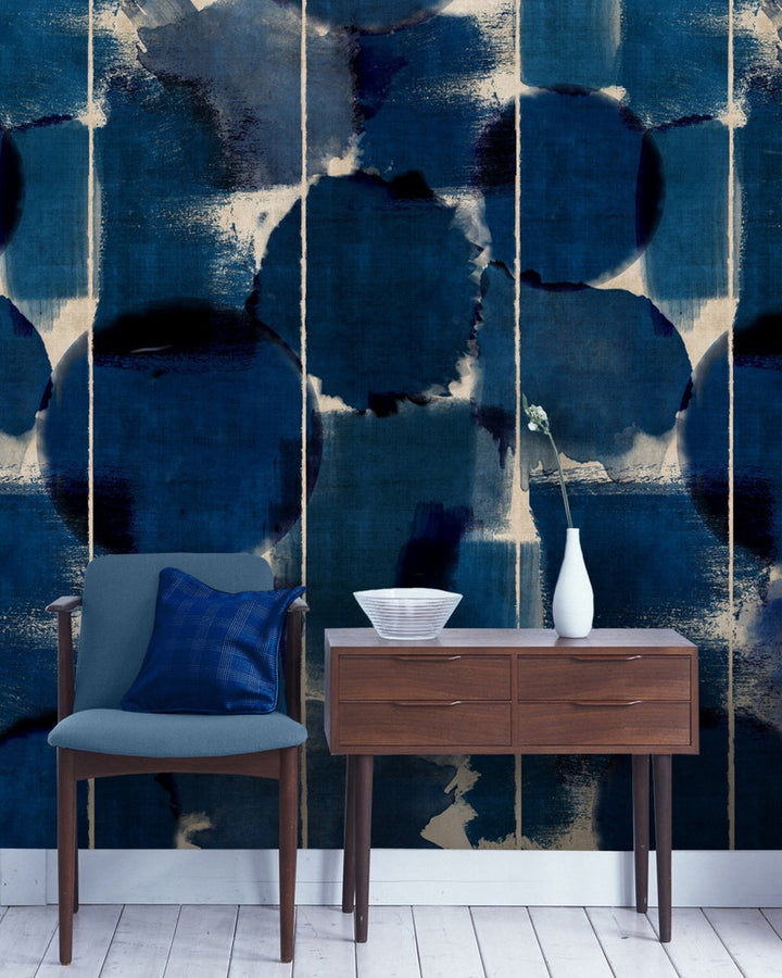 Mind The Gap Wallpaper INDIGO MARVEL Wallpaper (WP20154) | WP20154 | PREMIUM DESIGNER WALLPAPER COLLECTION | 3 rolls x 20.5 x 118.1 in | 0.52m / 20.5in | 3m / 118in | 4.65mp | 300cm / 118in | Blue, Indigo blue | Non-woven | Paste the wall | 3-rolls in a box | Fabric Carolina | https://www.fabriccarolina.com/