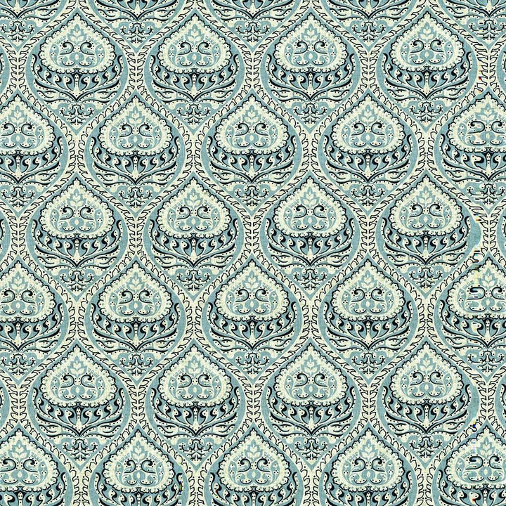Interlude Damask Fresh Air by Kasmir Designer Fabric 5107 80% Polyester
20% Linen
 CHINA 35,000 Wyzenbeek Double Rubs </p><p>Repeat: Horizontal: 8 inches and Vertical: 11 4/8 inches 53 - Swanky Fabrics -