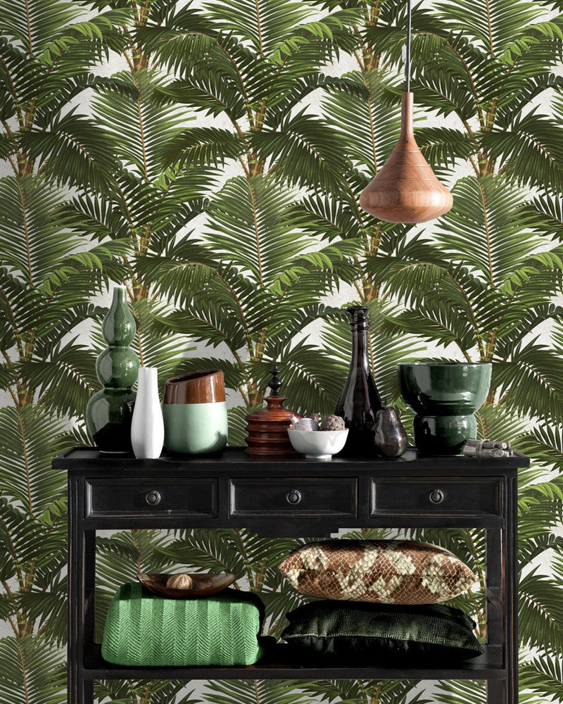 Jardin Tropical Premium Wallpaper by Mind the Gap Designer Wallpaper WALLPAPER DESIGNER COLLECTION Non-woven Made in Europe Paste the wall 3 rolls x 20.5 x 3.25 yards - Swanky Fabrics -