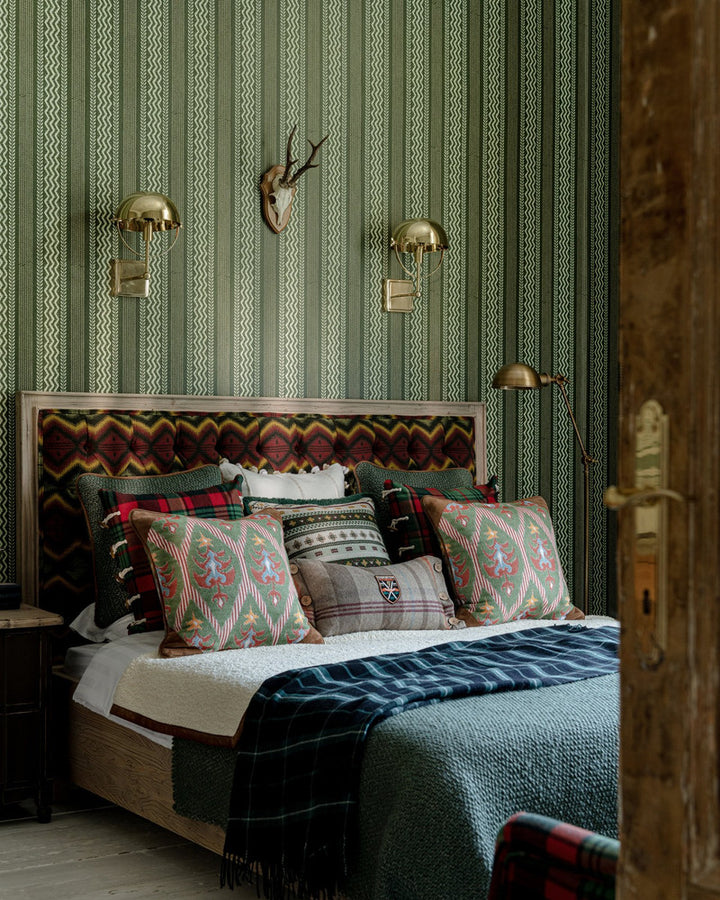 Mind The Gap Wallpaper JOCHBERG Juniper Wallpaper (WP30130) | WP30130 | TYROL APRES-SKI HOME COLLECTION | 1 roll x 20.5 x 393.7 in | 0.52m / 20.5in | 10m / 393.7in | 5.20mp | 52cm / 20.5in | Green, Taupe | Satin Matte | Paste the wall | 1-roll in a box | Fabric Carolina | https://www.fabriccarolina.com/