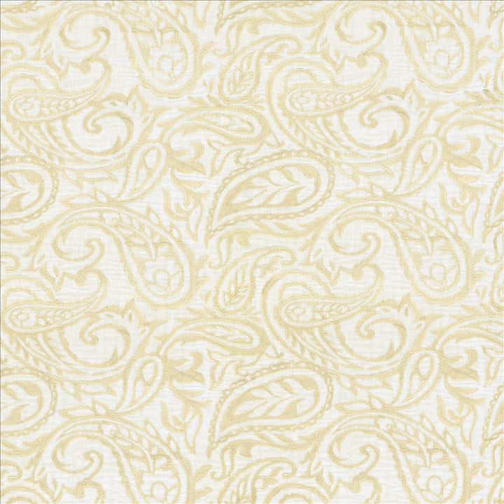 Kahala Paisley Pearl  by Kasmir Designer Fabric 1450 52% Linen
48% Cotton
 INDIA Not Tested Horizontal: 17 inches and Vertical: 14 7/8 inches 51  - Swanky Fabrics -