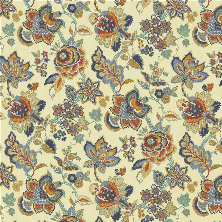 Kates Garden Americana by Kasmir Designer Fabric 5143 100% Cotton
 SPAIN </p><p>Repeat: Horizontal: 27 inches and Vertical: 27 inches 54 - Swanky Fabrics -