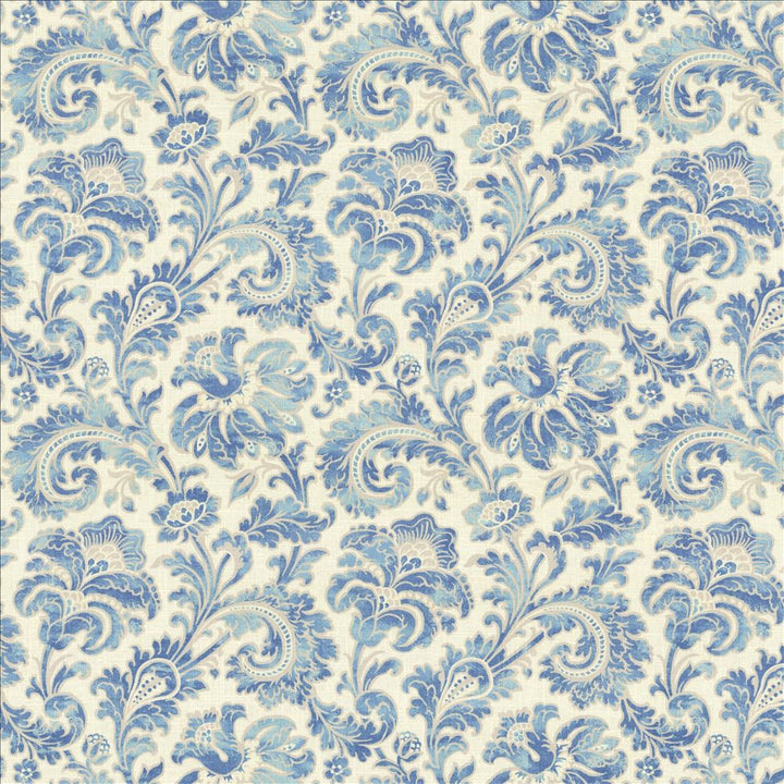 Kenilworth Matisse Blue by Kasmir Designer Fabric 5081 55% Linen
45% Rayon
 CHINA 12,000 Wyzenbeek Double Rubs </p><p>Repeat: Horizontal: 13 6/8 inches and Vertical: 16 6/8 inches 54 - Swanky Fabrics -