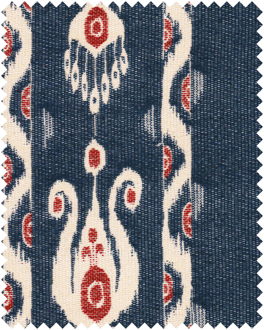 KIRALY Indigo Woven Fabric (FB00190) by Mind The Gap | FB00190 | TRANSYLVANIAN RHAPSODY | Blue, White, Red | Meter | 130(±5%)x100 | (W)33.5 x (L)46.5cm / (W)13.1 x (L)18.3 in | Tumble Wash | 40% Wool, Other Fibers, 20% Cotton | Fabric Carolina | https://www.fabriccarolina.com/