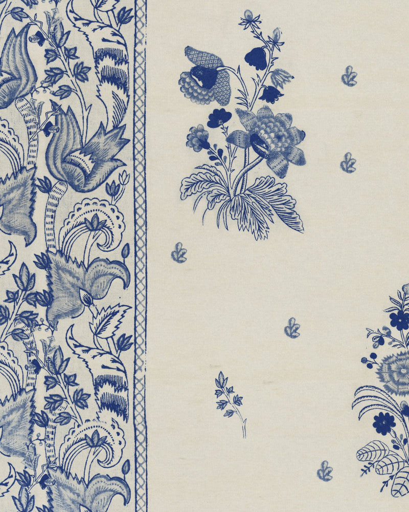 Mind The Gap Wallpaper KOROND FLORAL Indigo Wallpaper (WP30024) | WP30024 | TRANSYLVANIAN ROOTS | 1 roll x 20.5 x 393.7 in | 0.52m / 20.5in | 10m / 393.7in | 5.20mp | 50cm / 19.6in | Indigo, Taupe | Satin Matte | Paste the wall | 1-roll in a box | Fabric Carolina | https://www.fabriccarolina.com/