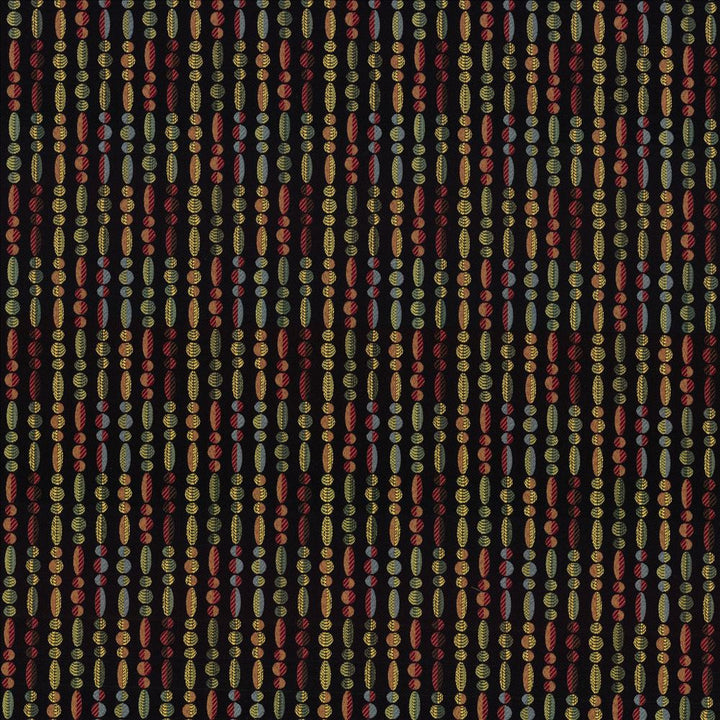 La Cirque Black by Kasmir Designer Fabric 5068 100% Polyester CHINA 39,000 Wyzenbeek Double Rubs Horizontal: 4 6/8 inches and Vertical: 5 2/8 inches 58 - Swanky Fabrics -