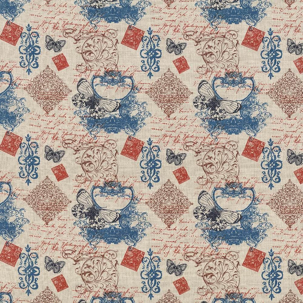 La Mariposa Turquoise by Kasmir Designer Fabric 5065 70% Cotton
30% Linen
 USA 15,000 Wyzenbeek Double Rubs </p><p>Repeat: Horizontal: 13 4/8 inches and Vertical: 13 4/8 inches 54 - Swanky Fabrics -