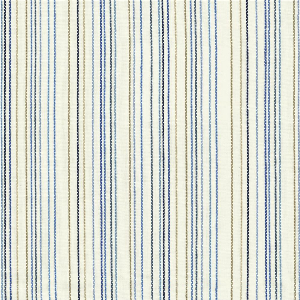 Larson Stripe Indigo by Kasmir Designer Fabric See sample 100% Cotton
 INDIA 12,000 Wyzenbeek Double Rubs </p><p>Repeat: Horizontal: 9 inches and Vertical: N/A 54 - Swanky Fabrics -