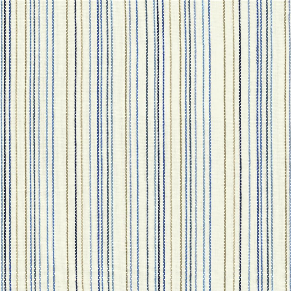 Larson Stripe Indigo by Kasmir Designer Fabric 5125 100% Cotton
 INDIA </p><p>Repeat: Horizontal: 9 inches and Vertical: N/A 54 - Swanky Fabrics -