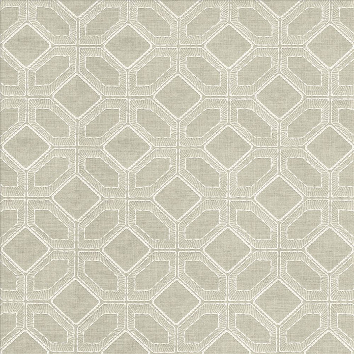 Latticework Stone by Kasmir Designer Fabric 1450 47% Cotton
39% Polyester
14% Rayon
 INDIA 15,000 Wyzenbeek Double Rubs </p><p>Repeat: Horizontal: 6 4/8 inches and Vertical: 6 inches 53 - Swanky Fabrics -