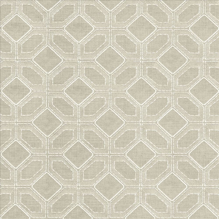 Latticework Stone by Kasmir Designer Fabric 1450 47% Cotton
39% Polyester
14% Rayon
 INDIA </p><p>Repeat: Horizontal: 6 4/8 inches and Vertical: 6 inches 56 - Swanky Fabrics -