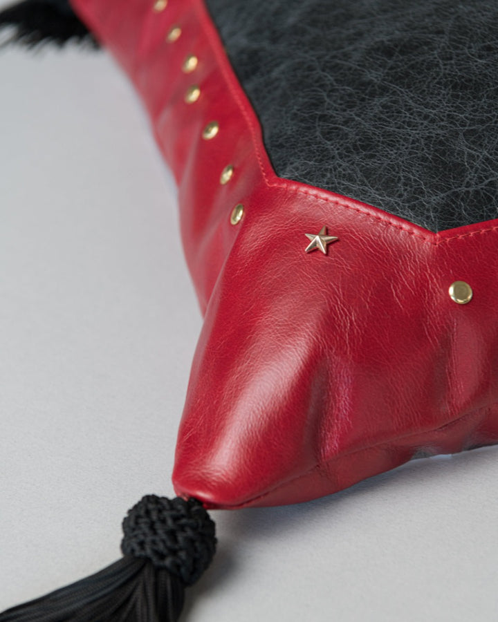 In Bocca Al Lupo Leather pillow by Mind the Gap (LC40210), view 4