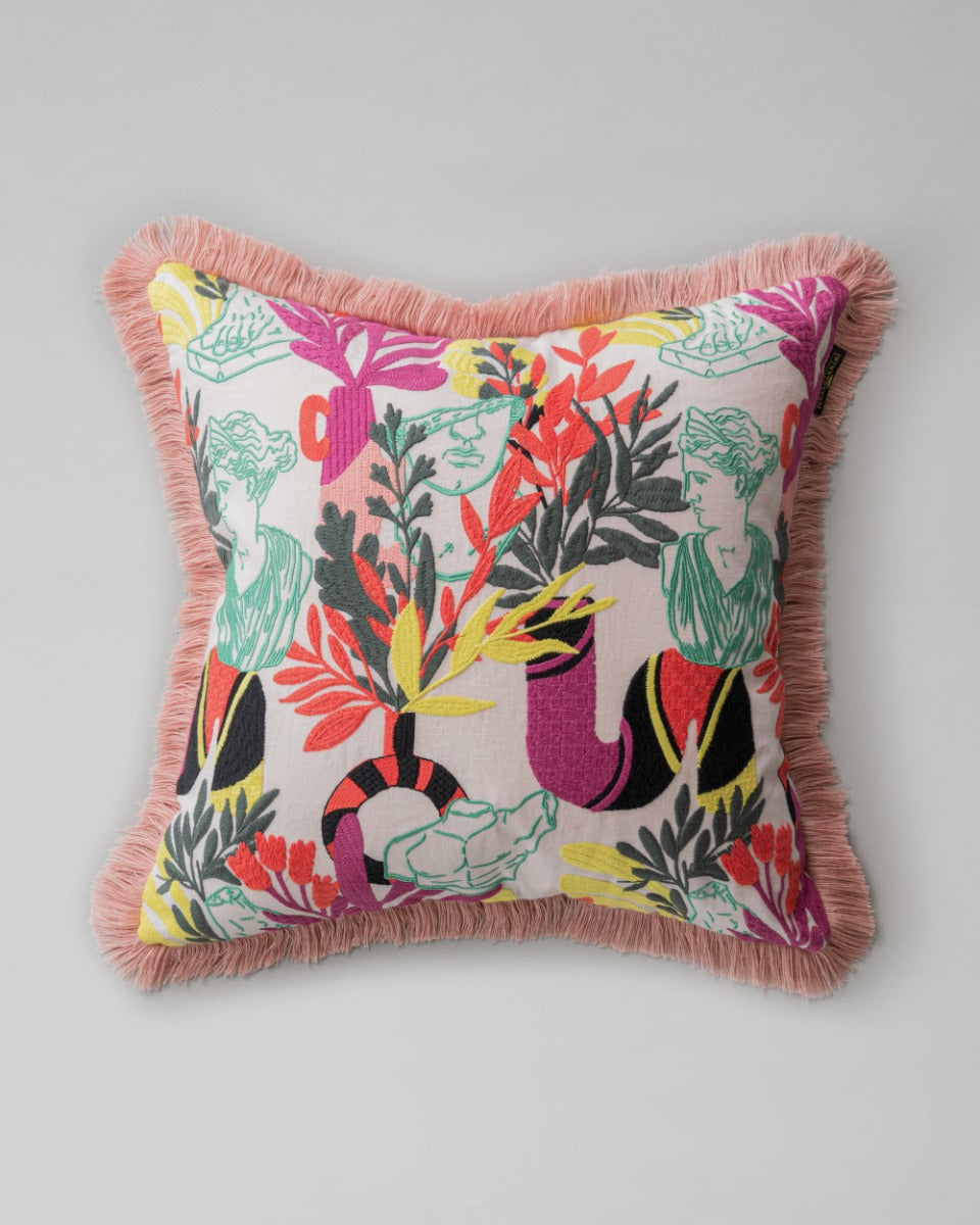 Statuario embroidered pillow by Mind the Gap (LC40255), front