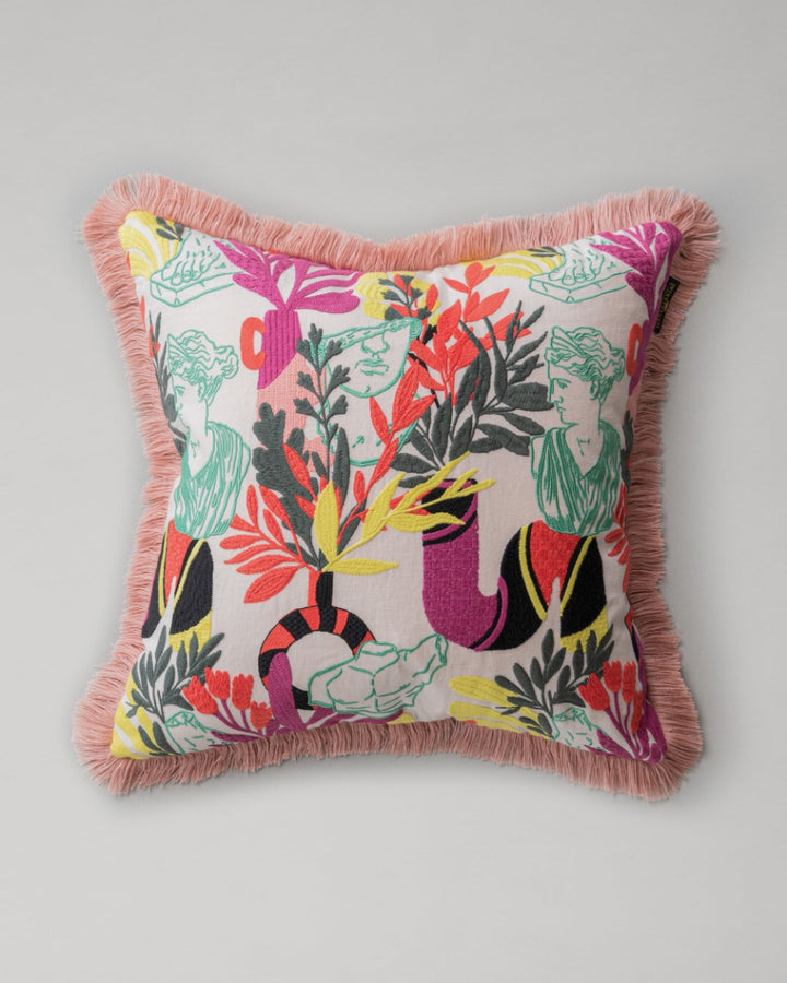 Statuario embroidered pillow by Mind the Gap (LC40255), front