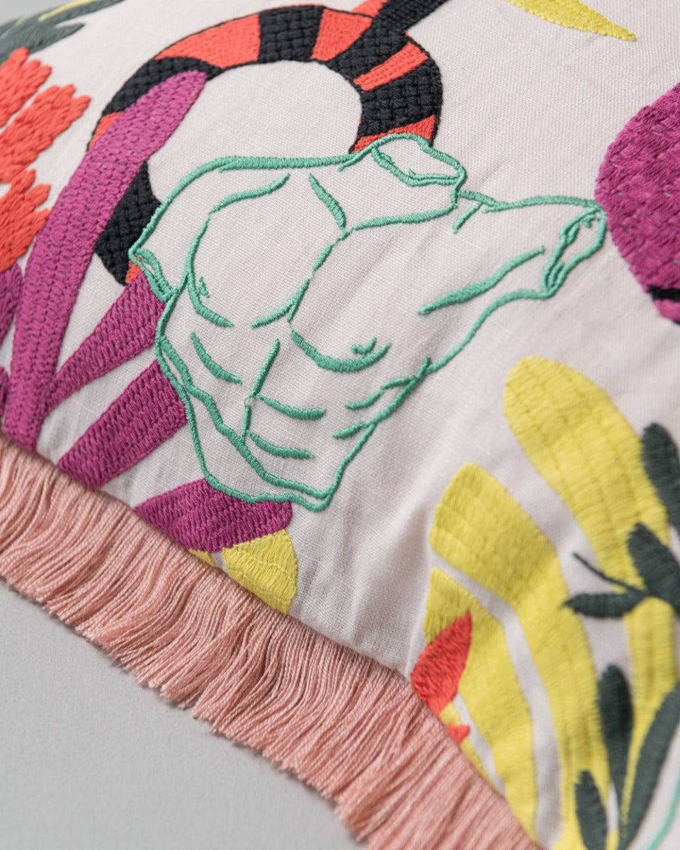 Statuario embroidered pillow by Mind the Gap (LC40255), view 2