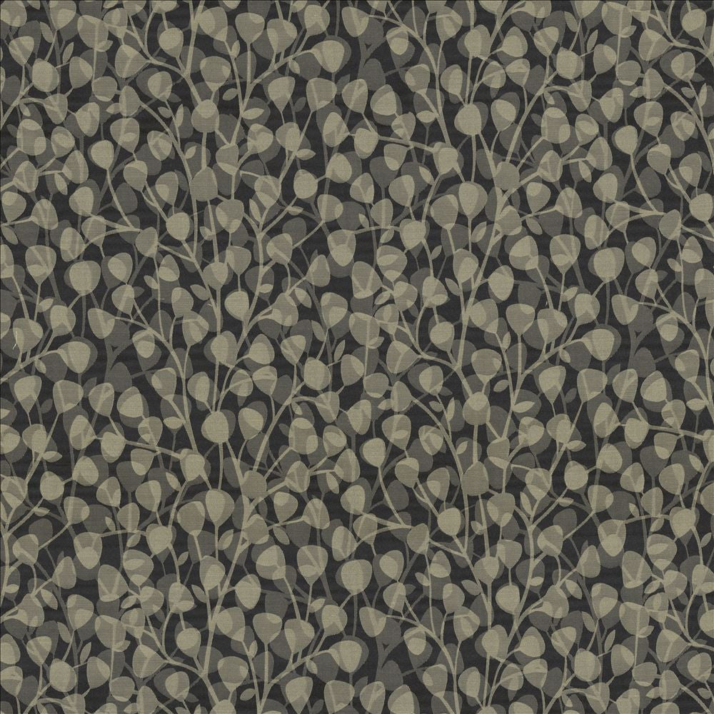 Leaf Overlay Carbon by Kasmir Designer Fabric 5118 100% Polyester
 USA </p><p>Repeat: Horizontal: 29 2/8 inches and Vertical: 32 2/8 inches 53 - Swanky Fabrics -