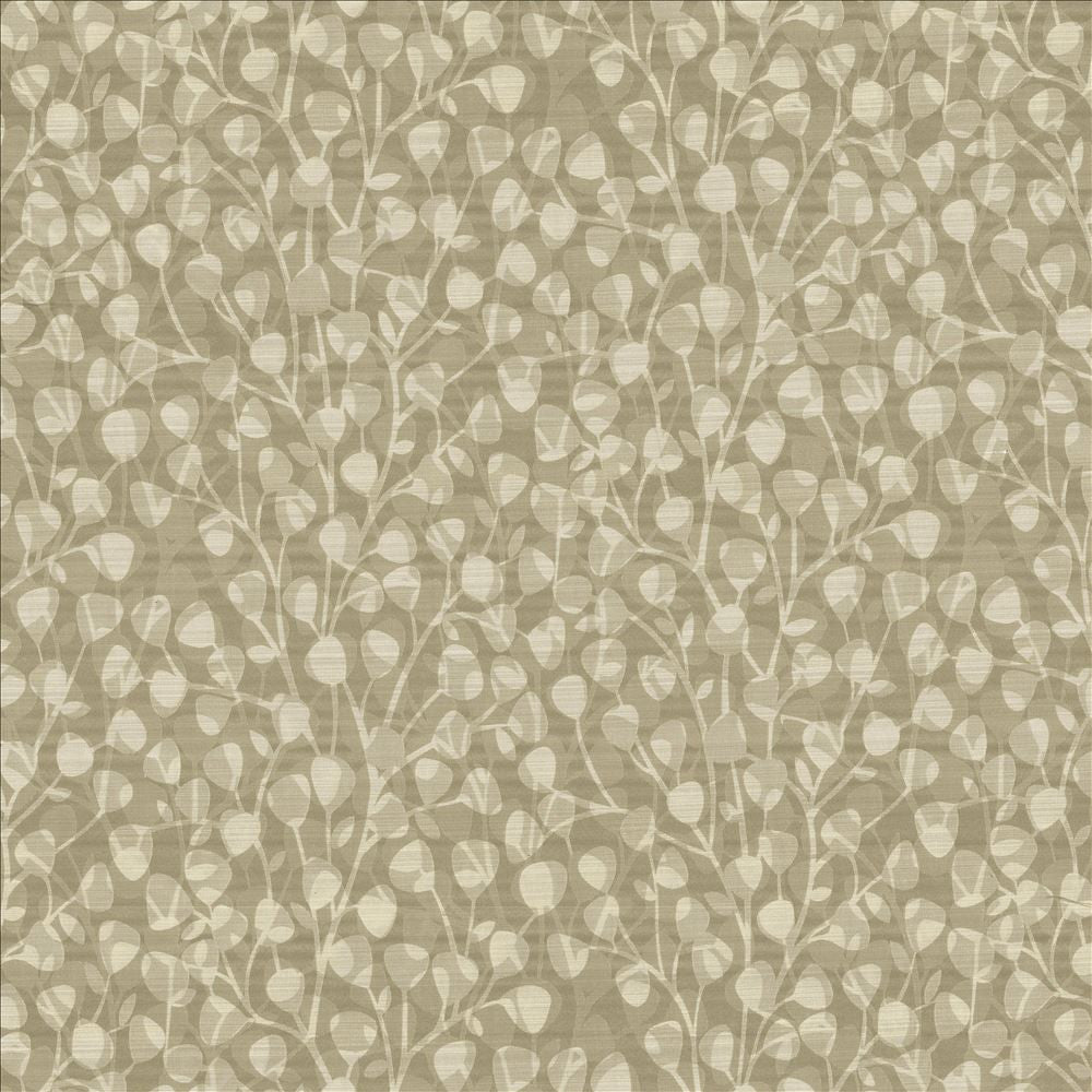 Leaf Overlay Mocha  by Kasmir Designer Fabric 5118 100% Polyester
 USA 39,000 Wyzenbeek Double Rubs Horizontal: 29 2/8 inches and Vertical: 32 2/8 inches 57  - Swanky Fabrics -